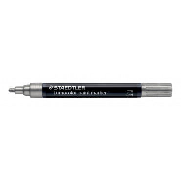Staedtler Lumocolor 349 maalikynä 2,4 mm hopea | Toimistotukku Talka Oy
