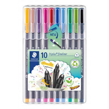 Staedtler Triplus fineliner 334 0,3 mm 10-v sarja | Toimistotukku Talka Oy
