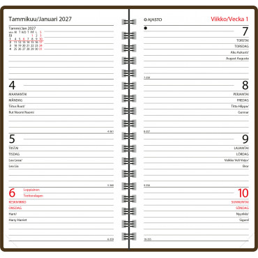 Agenda horizontal, ruskea | Toimistotukku Talka Oy
