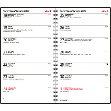 Viikkopäivyri/Veckodatumvisare 14 Eko, musta | Toimistotukku Talka Oy