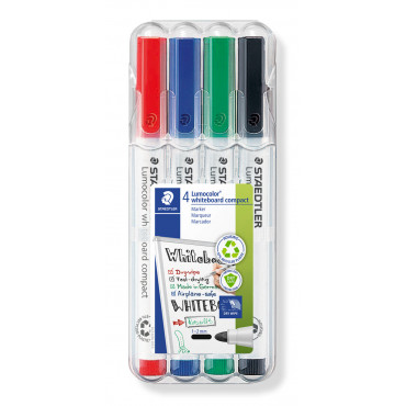 Staedtler Lumocolor 341 valkotaulukynä 4-v sarja 1-2 mm | Toimistotukku Talka Oy