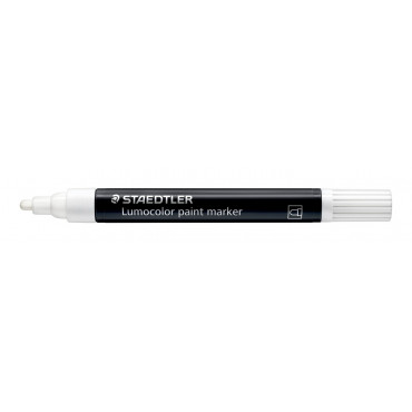 Staedtler Lumocolor 349 maalikynä 2,4 mm valkoinen | Toimistotukku Talka Oy