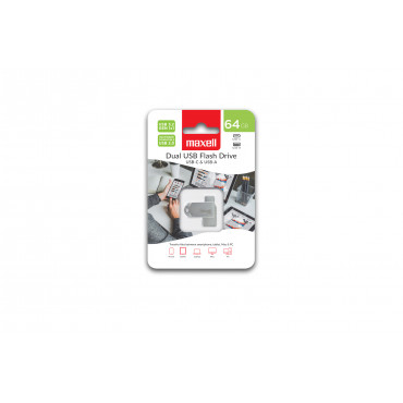 Maxell USB-muistitikku 3.2 GEN1 64GB USB A+C | Toimistotukku Talka Oy