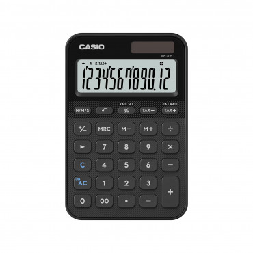 Casio MS-20YC pöytälaskin musta | Toimistotukku Talka Oy