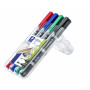 Staedtler Lumocolor 348 DUO huopakynä 4-v sarja 0.6 mm/1.5 mm | Toimistotukku Talka Oy