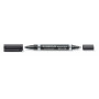 Staedtler Lumocolor 348 DUO huopakynä musta 0,6 mm/1,5 mm | Toimistotukku Talka Oy
