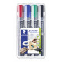 Staedtler Lumocolor 352 huopakynä 4-värin sarja 2 mm pyöreä | Toimistotukku Talka Oy