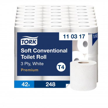 Tork Soft WC-paperi, perinteinen, valkoinen T4 | Toimistotukku Talka Oy